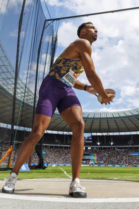 BERLIN, GERMANY - AUGUST 30, 2026: Leo NEUGEBAUER (GER Germany) competing in the men’s discus throw during the ISTAF at Olympic Stadium on August 30, 2026 in Berlin, Germany. Germany Copyright: xAxelxKohringx