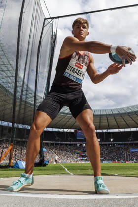 BERLIN, GERMANY - AUGUST 30, 2026: Vilem STRASKY (CZE Czech Republic) competing in the men’s discus throw during the ISTAF at Olympic Stadium on August 30, 2026 in Berlin, Germany. Germany Copyright: xAxelxKohringx