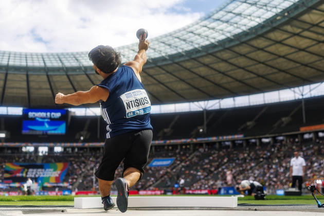 BERLIN, GERMANY - AUGUST 30, 2026: Nikolaos Rafail NTISIOS (GRE Greece) competing in the para shootout during the ISTAF at Olympic Stadium on August 30, 2026 in Berlin, Germany. Germany Copyright: xAxelxKohringx