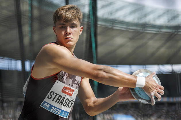 BERLIN, GERMANY - AUGUST 30, 2026: Vilem STRASKY (CZE Czech Republic) competing in the men’s discus throw during the ISTAF at Olympic Stadium on August 30, 2026 in Berlin, Germany. Germany Copyright: xAxelxKohringx