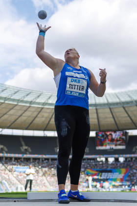 BERLIN, GERMANY - AUGUST 30, 2026: Julia RITTER (GER Germany) competing in the women’s shot put during the ISTAF at Olympic Stadium on August 30, 2026 in Berlin, Germany. Germany Copyright: xAxelxKohringx