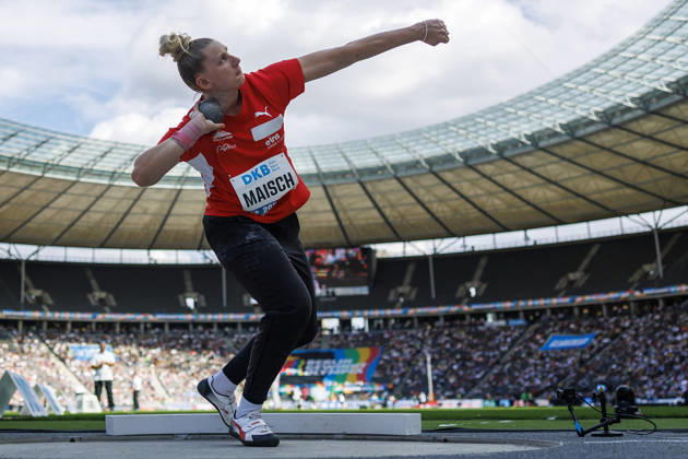 BERLIN, GERMANY - AUGUST 30, 2026: Katharina MAISCH (GER Germany) competing in the women’s shot put during the ISTAF at Olympic Stadium on August 30, 2026 in Berlin, Germany. Germany Copyright: xAxelxKohringx