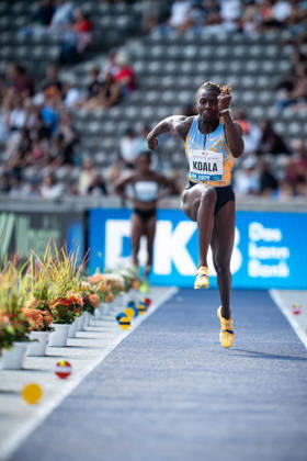 BERLIN, GERMANY - AUGUST 30, 2026: Marthe KOALA (BUR BUR) competing in the Women Long jump, during the ISTAF at Olympic Stadium on August 30, 2026 in Berlin, Germany. Copyright: xBEAUTIFULxSPORTS Kuehnx