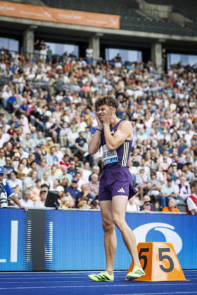 BERLIN, GERMANY - AUGUST 30, 2026: Owe FISCHER-BREIHOLZ (GER Germany) competing in the 400m hurdles during the ISTAF at Olympic Stadium on August 30, 2026 in Berlin, Germany. Germany Copyright: xAxelxKohringx