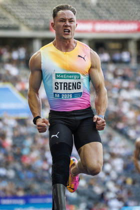 BERLIN, GERMANY - AUGUST 30, 2026: Felix STRENG (GER Germany) reacts in the para 100m during the ISTAF at Olympic Stadium on August 30, 2026 in Berlin, Germany. Germany Copyright: xAxelxKohringx