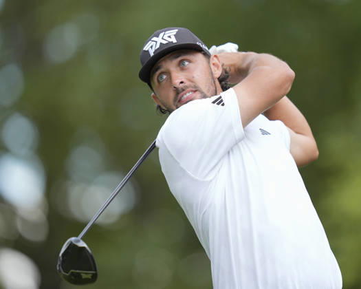 SUTTON COLDFIELD, ENGLAND - AUG 30: Marco Penge (ENG) plays from the seventeenth tee during Round 4 at the 2026 Husqvarna British Masters at The Belfry, Sutton Coalfield on August 30, 2026 in Warwickshire, England The 2026 Husqvarna British Masters