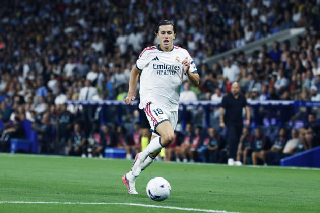 Alvaro Carreras (Real), AUGUST 22, 2026 - Football Soccer : Spanish La Liga EA Sports match between RCD Espanyol 1-2 Real Madrid at RCDE Stadium in Cornella Llobregat, Spain. Noxthirdxpartyxsales aflo_343475792 DAISUKExNakashimax