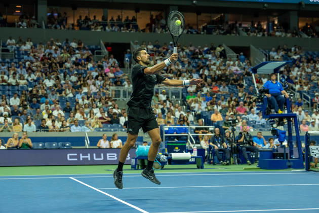 2026 US Open - Day 1 NEW YORK, NEW YORK - AUGUST 30: Novak Djokovic of Serbia returns a shot during his match against Mariano Navone of Argentina during the 2026 US Open - Day 1 at USTA Billie Jean King National Tennis Center on August 30, 2026 in New York, New York. New York USTA Billie Jean King National Tennis Center New York United States Copyright: xSusanxMullane ISIxPhotosx 9746