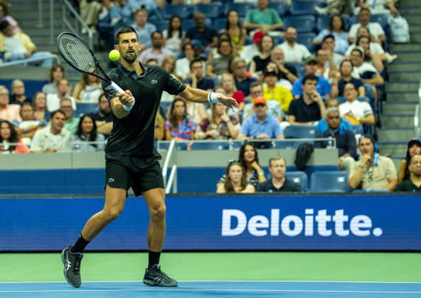 2026 US Open - Day 1 NEW YORK, NEW YORK - AUGUST 30: Novak Djokovic of Serbia returns a shot during his match against Mariano Navone of Argentina during the 2026 US Open - Day 1 at USTA Billie Jean King National Tennis Center on August 30, 2026 in New York, New York. New York USTA Billie Jean King National Tennis Center New York United States Copyright: xSusanxMullane ISIxPhotosx 9746