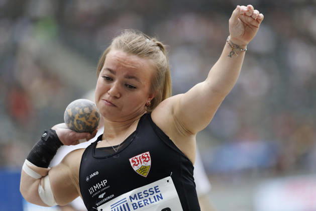 BERLIN, GERMANY - AUGUST 30, 2026: Lara BAARS (NED Netherlands) competing in the para shot put during the ISTAF at Olympic Stadium on August 30, 2026 in Berlin, Germany. Germany Copyright: xAxelxKohringx