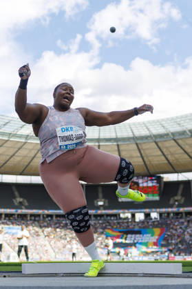 BERLIN, GERMANY - AUGUST 30, 2026: Danniel THOMAS-DODD (JAM Jamaica) competing in the women’s shot put during the ISTAF at Olympic Stadium on August 30, 2026 in Berlin, Germany. Germany Copyright: xAxelxKohringx