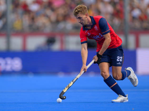 Mens Hockey World Cup Final Pol Cabre Verdiell of Spain advances with the ball during the Mens FIH Hockey World Cup Final against Germany at Belfius Hockey Arena, Brussels 30 08 2026 UK Newspapers OUT Copyright: xGraemexWilcocksonx FIL-23866-0022