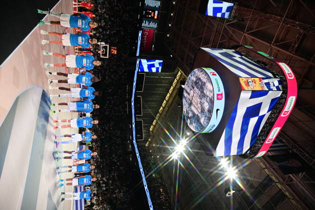 FIBA World Cup European Qualifiers - Greece vs Spain - Players of Greece reactduring the FIBA World Cup European Qualifiers 2nd round group I basketball match between Greece and spainl held at Telekom Center Athens, Greece, on 31 August 2026. IMAGO ONE INCH PRODUCTIONS ATHENS GREECE Copyright: xOnexInchxProductionsx 7070972