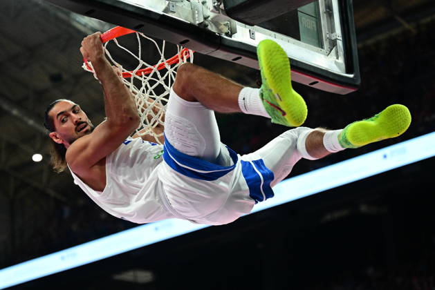 FIBA World Cup European Qualifiers - Greece vs Spain - Antonios Karagiannidis of Greece in action during the FIBA World Cup European Qualifiers 2nd round group I basketball match between Greece and spainl held at Telekom Center Athens, Greece, on 31 August 2026. IMAGO ONE INCH PRODUCTIONS ATHENS GREECE Copyright: xOnexInchxProductionsx 7071061