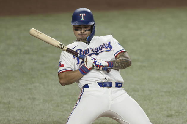 August 31, 2026, Arlington, Texas, USA: Texas Rangers third baseman CODY FREEMAN (39) leans back to avoid a pitch thrown by Athletics at Globe Life Field. Rangers win 8-1. MLB, Baseball Herren, USA 2026: Rangers 8:1 Athletics  - ZUMAf180 20260831_zsp_f180_032 Copyright: xMarkxFannx