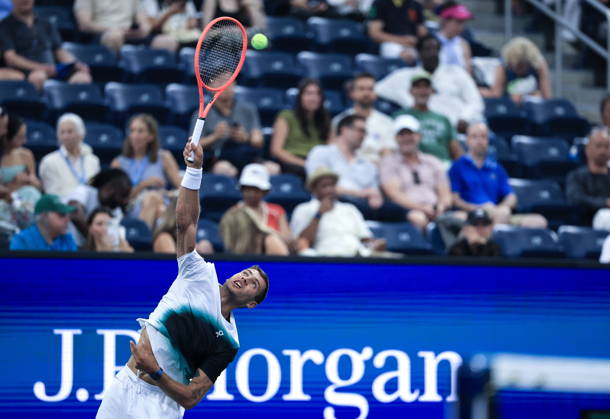 US Open tennis tournament - Day 3 Flavio Cobolli of Italy in action against Francisco Comesana of Argentina during the men s singles first round of the US Open Tennis Championships at the USTA Billie Jean King National Tennis Center in Flushing Meadows, New York, USA, 01 September 2026. The 2026 US Open tournament runs from 23 August through 13 September. FLUSHING MEADOWS NEW YORK United States  Copyright: xCRISTOBALxHERRERA-ULASHKEVICHx