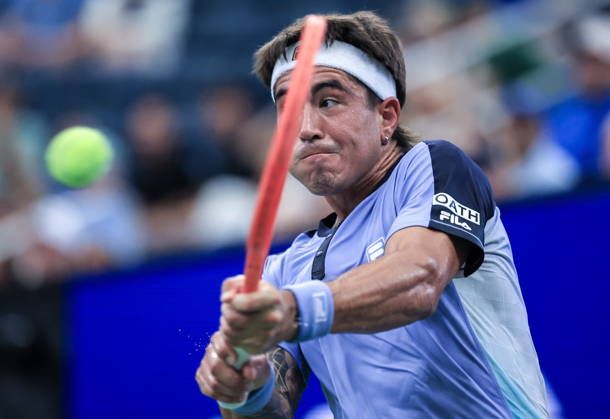 US Open tennis tournament - Day 3 Francisco Comesana of Argentina in action against Flavio Cobolli of Italy during the men s singles first round of the US Open Tennis Championships at the USTA Billie Jean King National Tennis Center in Flushing Meadows, New York, USA, 01 September 2026. The 2026 US Open tournament runs from 23 August through 13 September. FLUSHING MEADOWS NEW YORK United States  Copyright: xCRISTOBALxHERRERA-ULASHKEVICHx