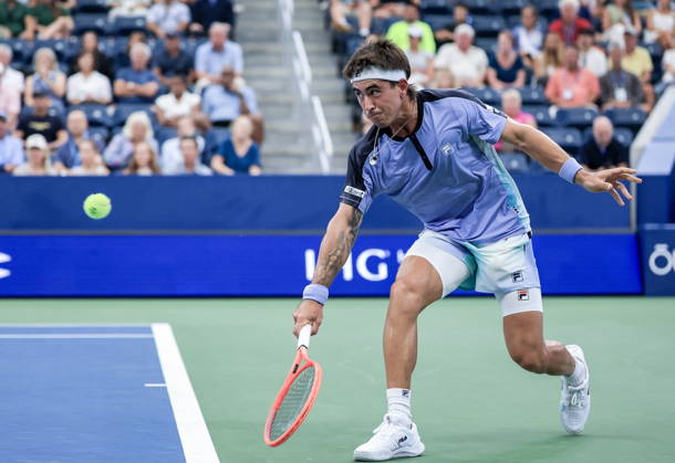 US Open tennis tournament - Day 3 Francisco Comesana of Argentina in action against Flavio Cobolli of Italy during the Men s Singles first round match of the US Open Tennis Championships, in Flushing Meadows, New York, USA, 01 September 2026. FLUSHING MEADOWS NEW YORK United States  Copyright: xCRISTOBALxHERRERA-ULASHKEVICHx