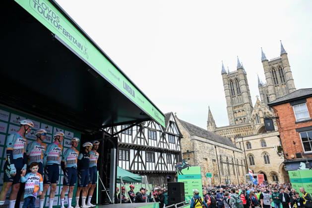 2026 Lloyds Tour of Britain Men Picture by Zac Williams SWpix.com - 02 09 2026 - Cycling - UCI ProSeries - 2026 Lloyds Tour of Britain Men - Stage 1: Lincoln to Lincoln (182.5km) - Lewis Askey, Ryan William Mullen, Alessandro Pinarello, Dion Allan Smith, Thomas Jake Stewart, Ethan Kane Vernon (NSN Cycling Team) Cycling Copyright: x xSWpix.comx(t axPhotographyxHubxLtd)xZacxWilliams SWpix.comx SWP-3030-21766