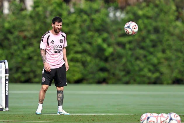 FORT LAUDERDALE, FL - SEPTEMBER 2: Leo Messi (10) of Inter Miami CF is seen during an Inter Miami Training Session at Florida Blue Training Center on September 2, 2026 in Fort Lauderdale, Florida. (Photo by Chris Arjoon Icon Sportswire) SOCCER: SEP 2 Inter Miami CF Training EDITORIAL USE ONLY Icon2609020000021