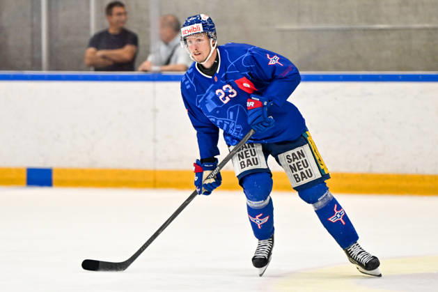 September 2, 2026, Bellinzona, Centro Sportivo Bellinzona, Friendly: HC Ambri Piotta vs. EHC Kloten, 23 Simon Johansson, Kloten, Bellinzona, Centro Sportivo Bellinzona, Ticino, Switzerland Copyright: xJustPictures.ch AndreaxBrancax jp-en-AnBr-AB_02092026_1916