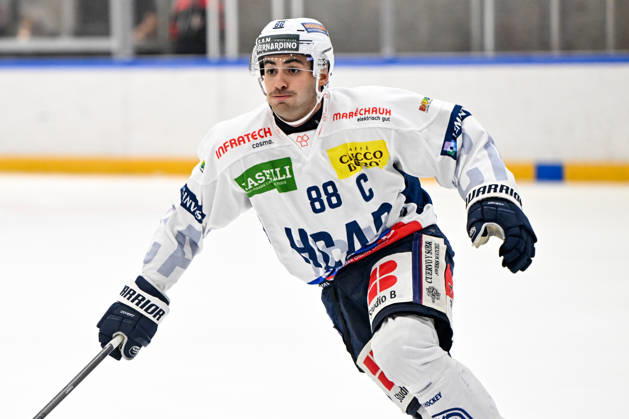 September 2, 2026, Bellinzona, Centro Sportivo Bellinzona, Friendly: HC Ambri Piotta vs. EHC Kloten, Tommaso De Luca, Ambri Bellinzona, Centro Sportivo Bellinzona, Ticino, Switzerland Copyright: xJustPictures.ch AndreaxBrancax jp-en-AnBr-AB_02092026_2003