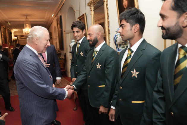 Audience at Clarence House King Charles III meets Sajid Khan and members of the Pakistan National Cricket Team during an audience with the team at Clarence House in London. Picture date: Wednesday September 2, 2026., Credit:Stefan Rousseau PA ROTA - B68 Avalon UK, London  Copyright: xStefanxRousseaux xPAxROTAx-xB68x xAvalonx 1130178609