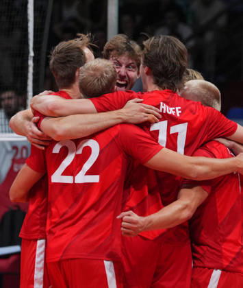 Turkiye v Denmark - CEV EuroVolley 2026 Men Friendly Match ANKARA, TURKIYE - SEPTEMBER 2: Players of Denmark celebrate after a point during the friendly match ahead of the 2026 CEV Men s European Volleyball Championship between Turkiye and Denmark at Baskent Volleyball Hall in Ankara, Turkiye, on September 2, 2026. Guven Yilmaz Anadolu Ankara Turkey. Editorial use only. Please get in touch for any other usage.  Copyright: x2026xAnadoluxGuvenxYilmazx
