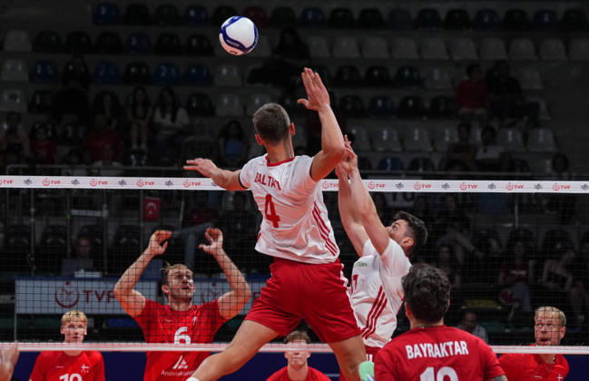 Turkiye v Denmark - CEV EuroVolley 2026 Men Friendly Match ANKARA, TURKIYE - SEPTEMBER 2: Ahmet Samet Baltaci of Turkiye in action during the friendly match ahead of the 2026 CEV Men s European Volleyball Championship between Turkiye and Denmark at Baskent Volleyball Hall in Ankara, Turkiye, on September 2, 2026. Guven Yilmaz Anadolu Ankara Turkey. Editorial use only. Please get in touch for any other usage.  Copyright: x2026xAnadoluxGuvenxYilmazx