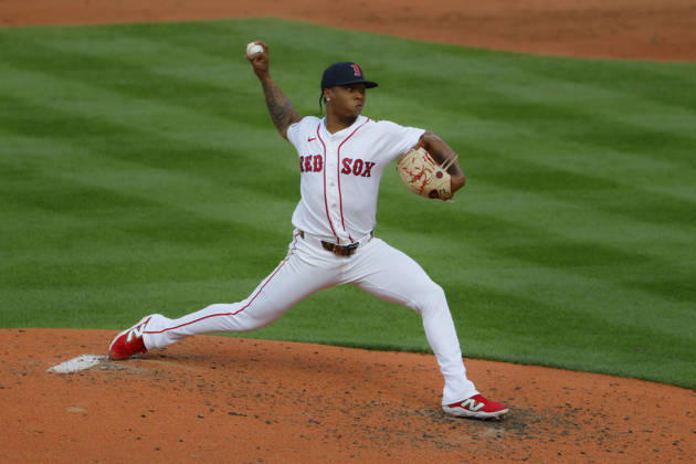 Boston Red Sox pitcher Brayan Bello delivers during the fifth inning against the Seattle Mariners at Fenway Park in Boston, Massachusetts on Wednesday, September 2, 2026.  BOP20260902013 CJxGUNTHER