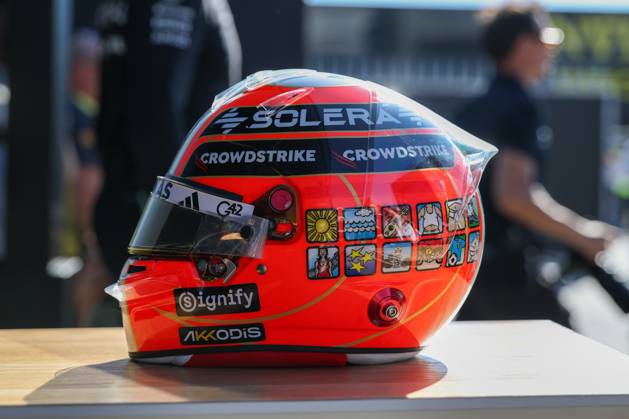 Kimi Antonelli s Mercedes AMG Petronas Helmet No. 12, Free Practice 1, Italian Grand Prix, Motorsports, Men, Formula 1, September 4, 2026, Monza, Lombardy, Italy Copyright: xkolbert-press ChristianxKolbertx