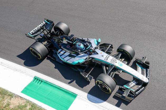 George Russell, Mercedes AMG Petronas 63, Free Practice 1, Italian Grand Prix, Motorsports, Men, Formula 1, September 4, 2026, Monza, Lombardy, Italy Copyright: xkolbert-press ChristianxKolbertx
