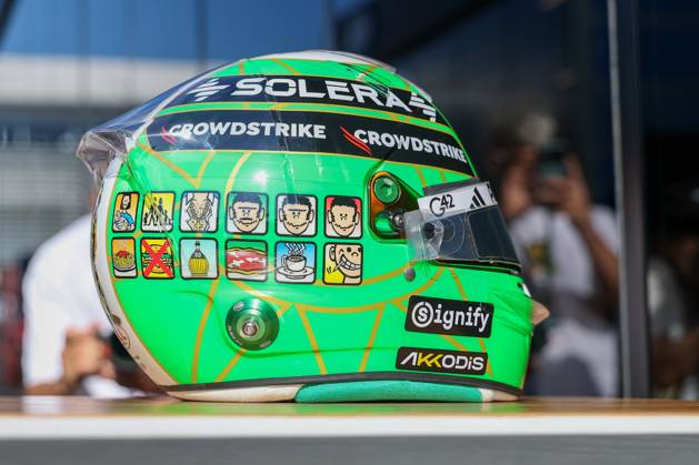 Kimi Antonelli s Mercedes AMG Petronas Helmet No. 12, Free Practice 1, Italian Grand Prix, Motorsports, Men, Formula 1, September 4, 2026, Monza, Lombardy, Italy Copyright: xkolbert-press ChristianxKolbertx