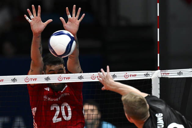 Turkiye v Denmark - CEV EuroVolley 2026 Men Friendly Match ANKARA, TURKIYE - SEPTEMBER 4: Efe Bayram (20) of Turkiye in action during a friendly match ahead of the 2026 CEV Men s European Volleyball Championship between Turkiye and Denmark at Baskent Volleyball Hall in Ankara, Turkiye, on September 4, 2026. Ismail Kaplan Anadolu Ankara Turkey. Editorial use only. Please get in touch for any other usage.  Copyright: x2026xAnadoluxIsmailxKaplanx