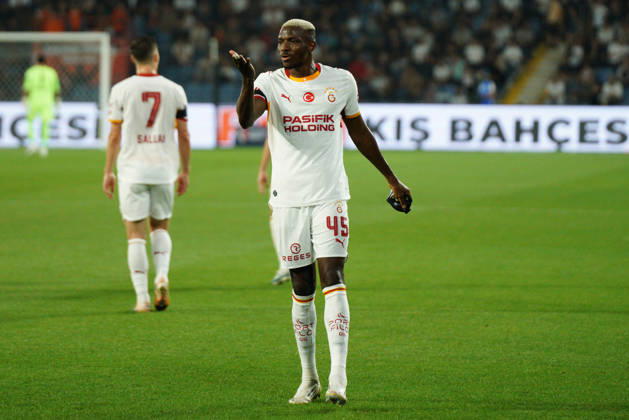 September 4, 2026, Basaksehir, Istanbul, Turkey: Victor Osimhen (C) of Galatasaray celebrates after scoring his team s first goal during the Turkish Super League 2026 27 match between Basaksehir and Galatasaray at the Basaksehir Fatih Terim Stadium in Istanbul, Turkey, on September 4, 2026. Basaksehir Turkey - ZUMAu194 20260904_zip_u194_014 Copyright: xTolgaxUluturkx
