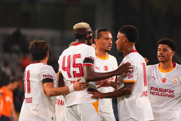 ISTANBUL, TURKEY - SEPTEMBER 04: Victor Osimhen of Galatasaray SK celebrates after scoring the first goal of his team with teammates during the Turkish Super League 2026 27 match between Baseaksehir FK and Galatasaray SK at Basaksehir Fatih Terim Stadium, 2026 in Istanbul, Turkey. Istanbul Basaksehir Turkey Copyright: xSeskimphotox BSehir-GSaray-040926 (74)