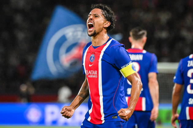 September 4, 2026, Paris, France, France: MARQUINHOS of PSG celebrates his goal during the Ligue 1 match between Paris Saint-Germain (PSG) and AS Monaco at Parc des Princes Stadium on September 04, 2026 in Paris, France. Paris Saint-Germain V AS Monaco - Ligue 1  - ZUMAm308 20260904_zsp_m308_011 Copyright: xMatthieuxMirvillex