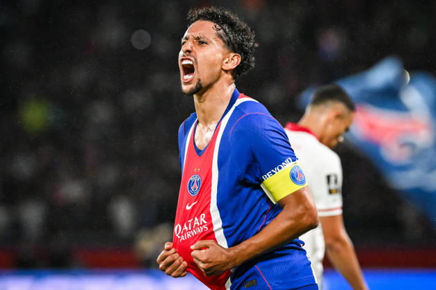 September 4, 2026, Paris, France, France: MARQUINHOS of PSG celebrates his goal during the Ligue 1 match between Paris Saint-Germain (PSG) and AS Monaco at Parc des Princes Stadium on September 04, 2026 in Paris, France. Paris Saint-Germain V AS Monaco - Ligue 1  - ZUMAm308 20260904_zsp_m308_012 Copyright: xMatthieuxMirvillex