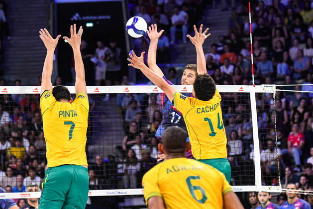 Volleyball, Länderspiel, Frankreich - Brasilien