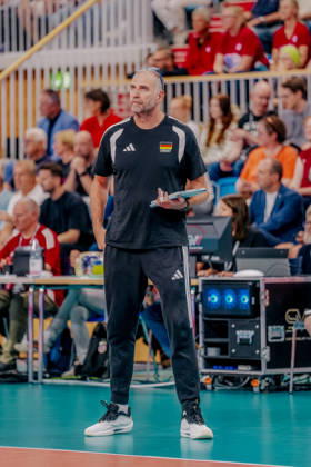 GER, Volleyball, European Championship Warm-up Match, Friendly Match, Germany vs. Netherlands, September 4, 2026, Match Highlights: Massimo Botti (C), Germany; Photo: HMB Media, Etienne Schlick Copyright: HMBxMedia EtiennexSchlick