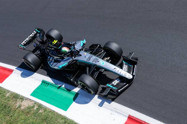 F1 Grand Prix of Italy 2026 (Free Practice 1) in Monza, Italy - 04 Sep 2026 Kimi Antonelli of Italy and Mercedes-AMG Petronas Formula One Team W17 (12) seen during F1 Grand Prix of Italy 2026 Monza Italy Copyright: xFabrizioxCarabellix xSOPAxImagesx Fabrizio-Carabelli-1446543