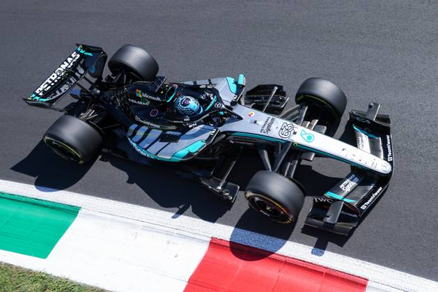 F1 Grand Prix of Italy 2026 (Free Practice 1) in Monza, Italy - 04 Sep 2026 George Russel of United Kingdom and Mercedes-AMG Petronas Formula One Team W17 (63) seen during F1 Grand Prix of Italy 2026 Monza Italy Copyright: xFabrizioxCarabellix xSOPAxImagesx Fabrizio-Carabelli-1446577
