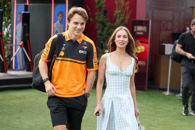 Oscar Piastri of the McLaren Formula 1 Team No. 81 and his partner, Lily Zneimer, arrive at the paddock; Free Practice 3, Italian Grand Prix, Motorsports, Men, Formula 1, September 5, 2026, Monza, Lombardy, Italy Copyright: xkolbert-press ChristianxKolbertx