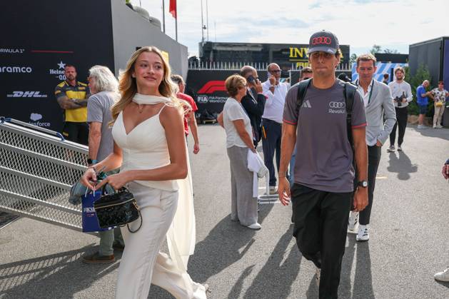 Gabriel Bortoleto (Revolut Audi 5) and his partner Isabella Bernardini arrive at the paddock, Free Practice 3, Italian Grand Prix, Motorsports, Men, Formula 1, September 5, 2026, Monza, Lombardy, Italy Copyright: xkolbert-press ChristianxKolbertx
