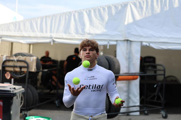 Monza, Italy, September 3–6, 2026, 2026 FIA Formula 3 Championship, Italy, Monza, Saturday Sprint Race. Pictured: Nicola Lacorte (ITA, 29) warming up with tennis balls at the Autodromo Nazionale Monza. Copyright: xFotostandx xFWMEDIAx