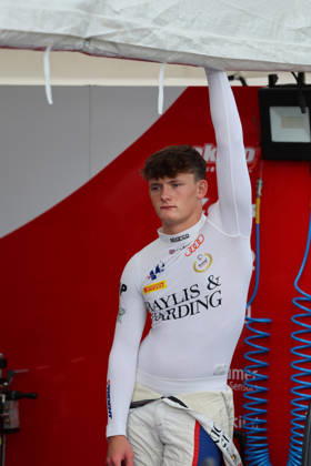 Monza, Italy, September 3–6, 2026, 2026 FIA Formula 3 Championship, Italy, Monza, Saturday Sprint Race. Pictured: Freddie Slater (GBR 5) looking into the distance at the Autodromo Nazionale Monza Copyright: xFotostandx xFWMEDIAx