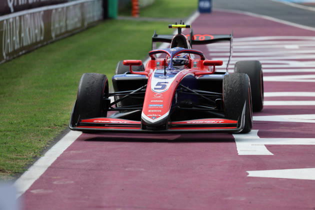 Monza, Italy, September 3–6, 2026, 2026 FIA Formula 3 Championship, Italy, Monza, Saturday Sprint Race. Pictured: Freddie Slater (GBR) in 5th place on his way to the Parc Ferme at the Autodromo Nazionale Monza Copyright: xFotostandx xFWMEDIAx