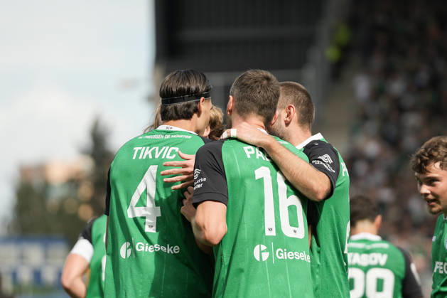 Germany 3rd Division 2026–2027, Matchday 4: SC Preußen Münster vs. TSV Havelse, Saturday, September 5, 2026, LVM Preußenstadion, Münster, North Rhine-Westphalia, Germany—Goal celebrations, joy, emotions—1-0 goal by Antonio Tikvic for SC Preußen Münster, 4 Copyright: xMerlexKölkingx