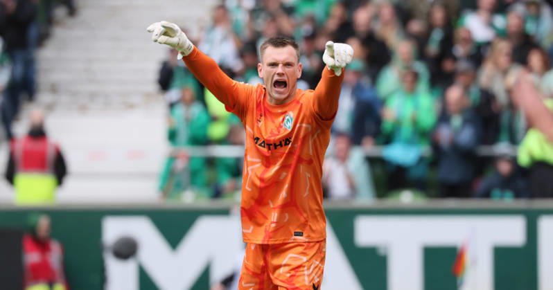 Bremen vs. RB Leipzig, Bundesliga, Bremen, September 5, 2026, Weserstadion, soccer, Bundesliga 1, Matchday 2, SV Werder Bremen vs. RB Leipzig, Pictured: Goalkeeper Karl Hein 1, Bremen, For editorial use only, DFL and DFB regulations prohibit any use of photographs as image sequences and or quasi-video,