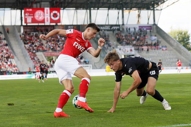 Soccer, 3rd Division, Matchday 04: Rot-Weiss Essen vs. Viktoria Köln on September 5, 2026, at the Stadion an der Hafenstraße in Essen; Semir Telalovic, Rot-Weiss Essen
